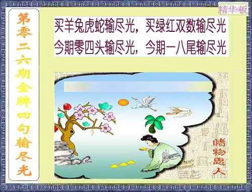 026期金牌四句输尽光[图]