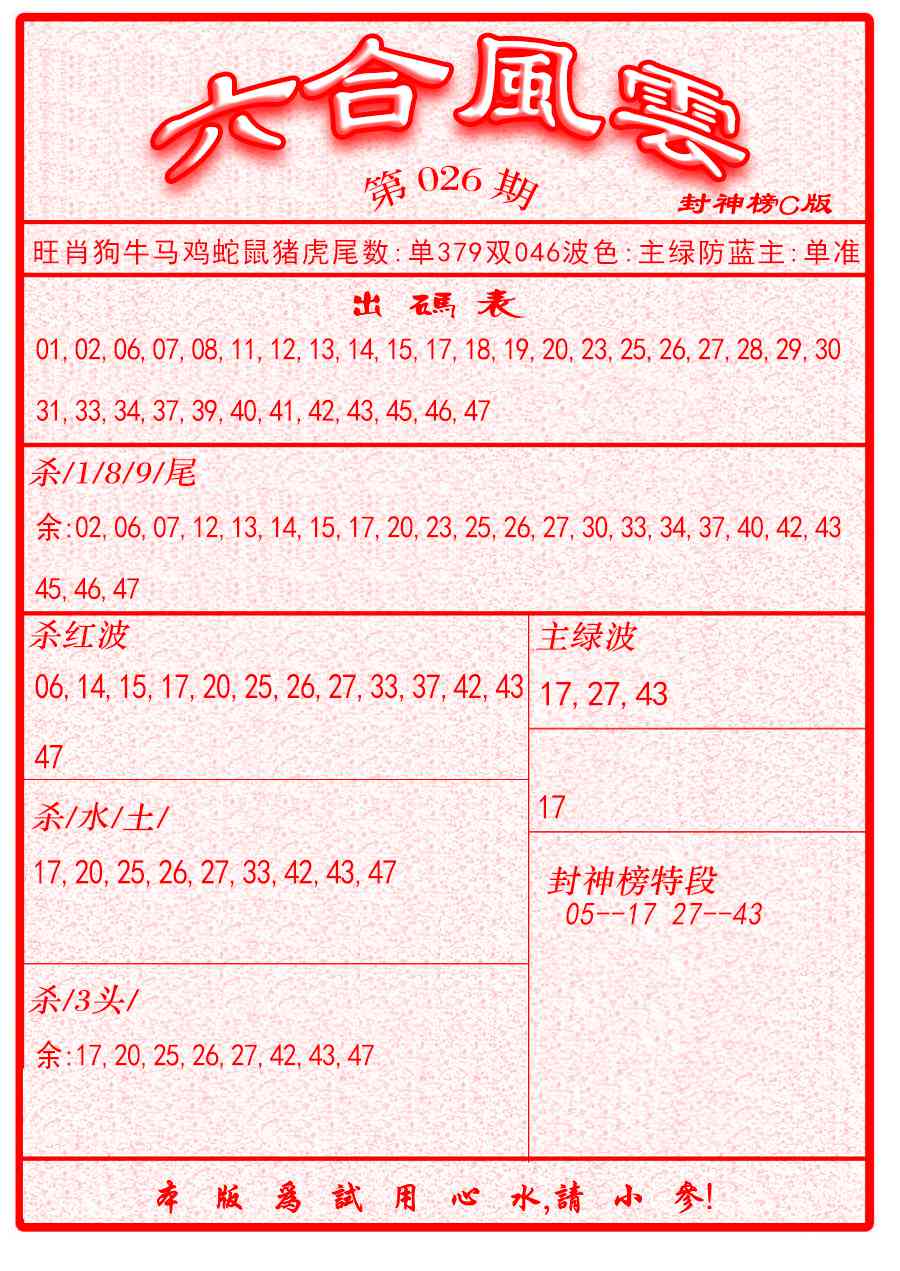 026期六合风云B面[图]