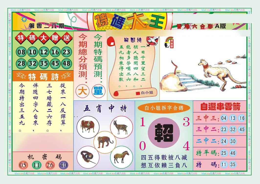 026期特码大王A（新图）[图]