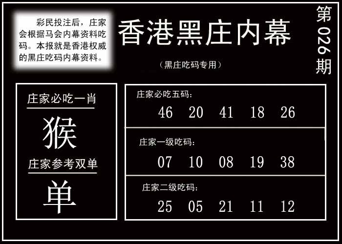 026期香港黑庄内幕[图]