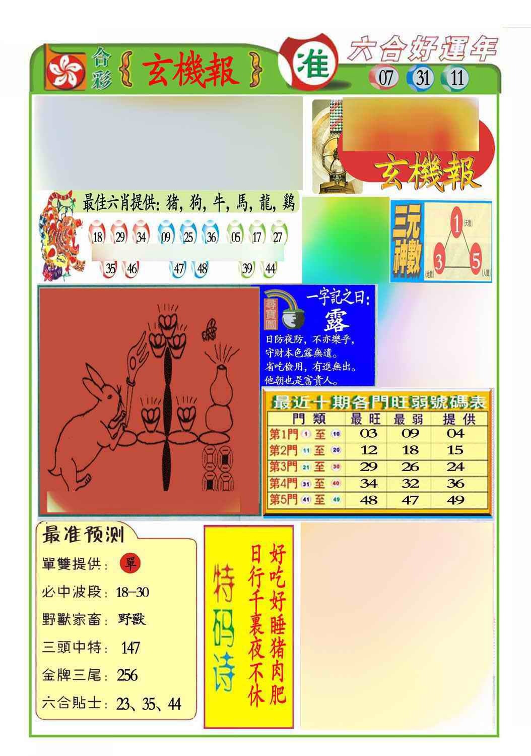 026期马经玄机报(新图推荐)[图]