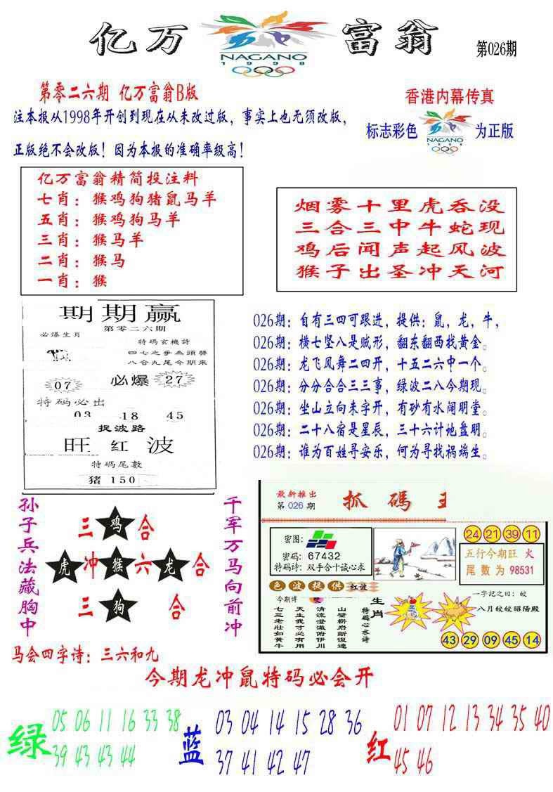 026期亿万富翁B[图]