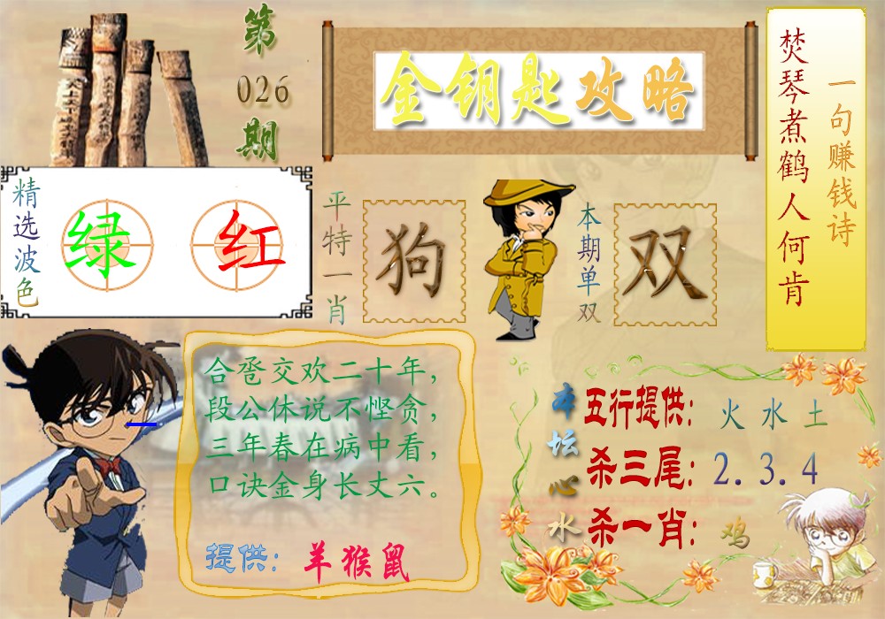 026期金钥匙攻略[图]
