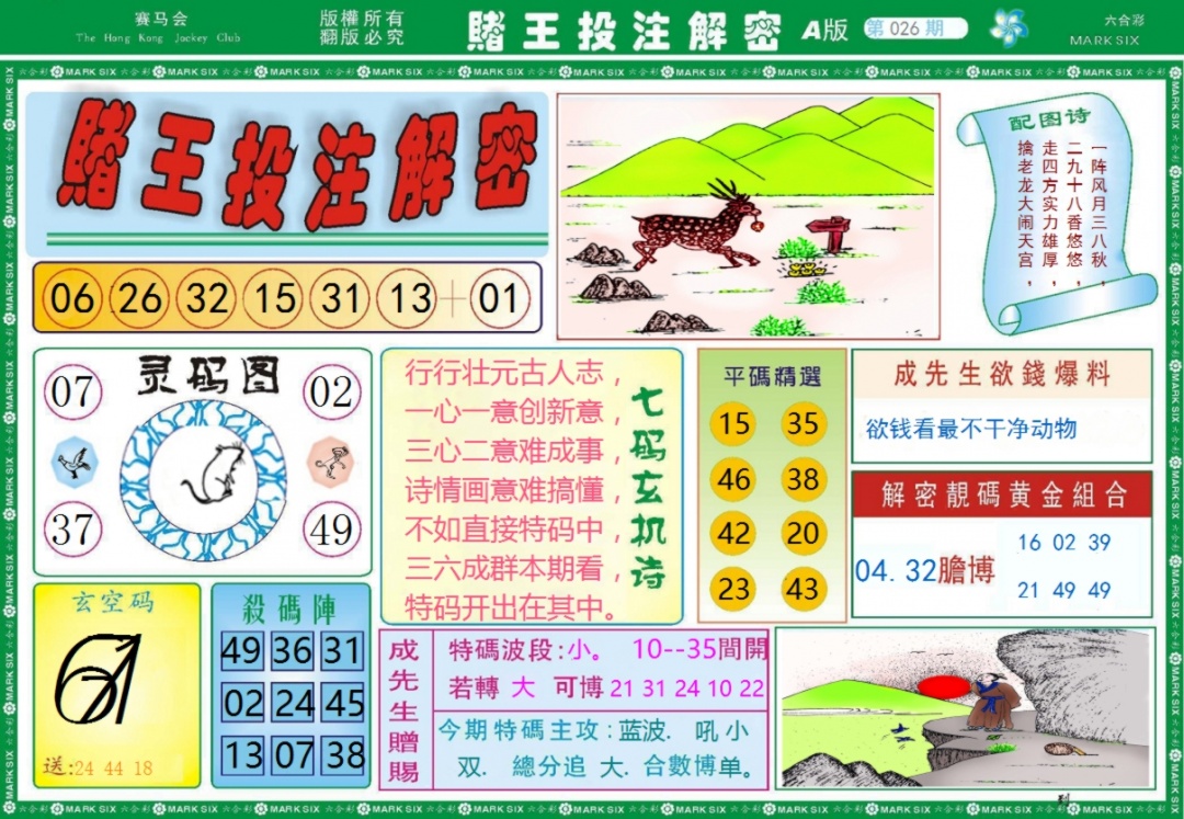 026期赌王投注解密记录[图]